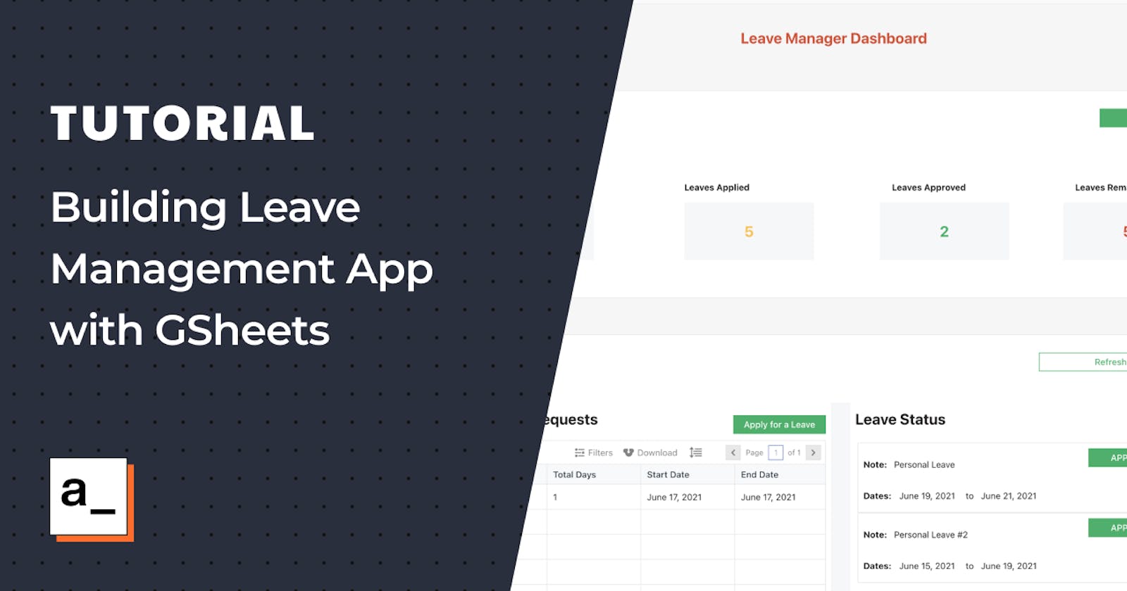 Building an Internal Leave Management Dashboard using Google Sheets