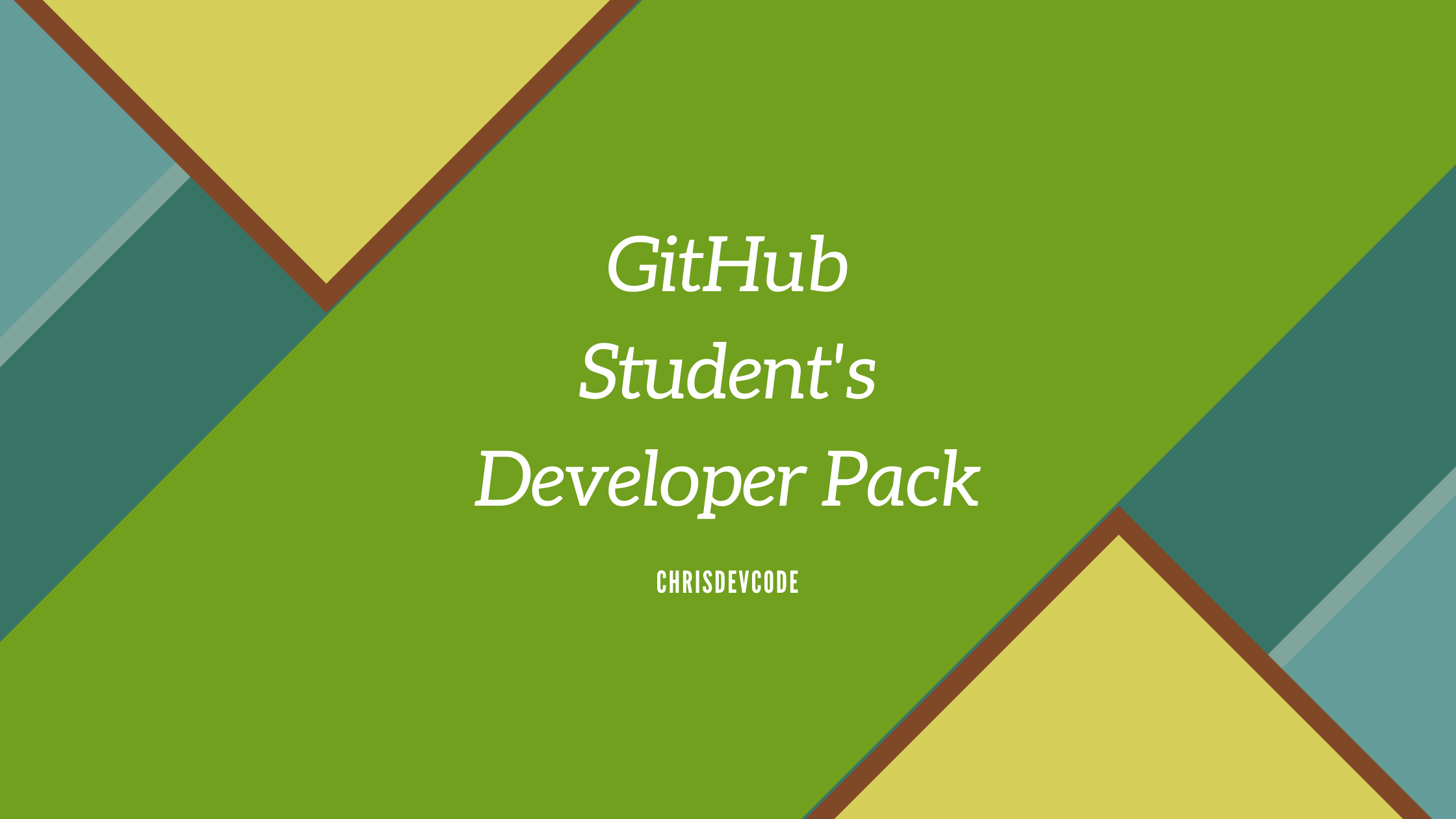 GitHub Students Developer Pack