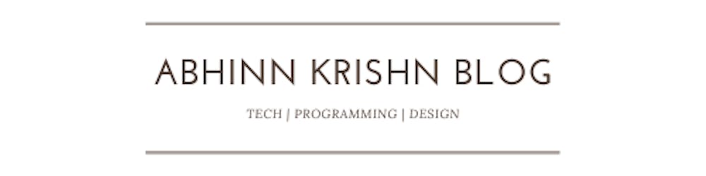 Abhinn Krishn's Blog
