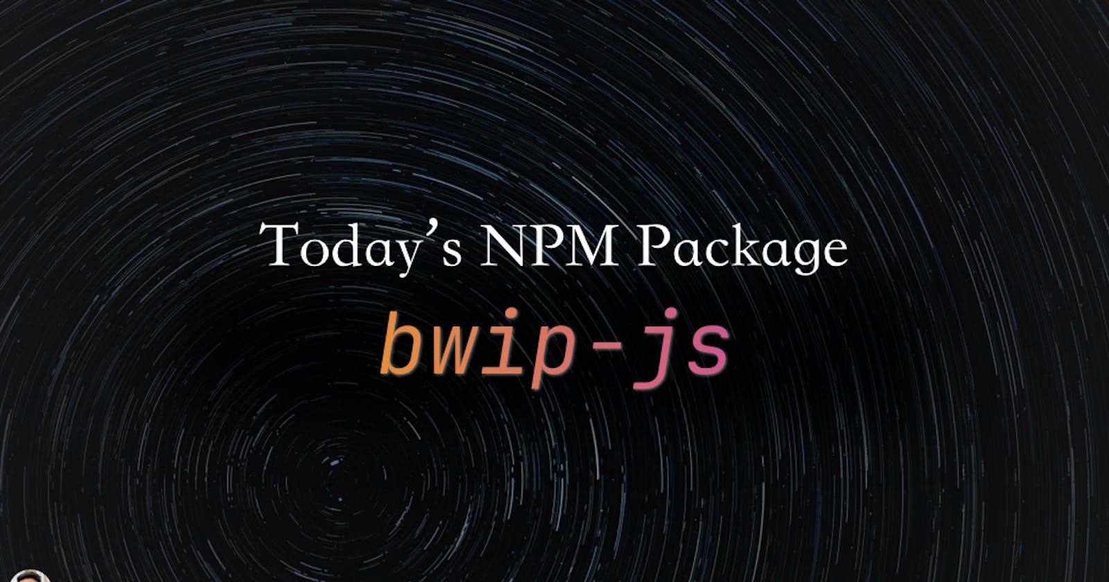 Today's npm package: bwip-js