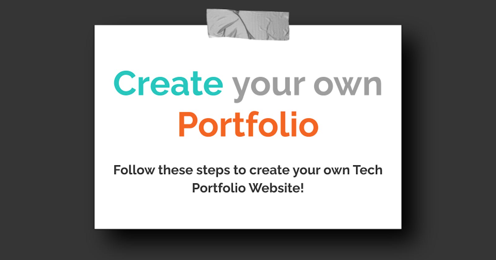 Do you know the process of creating a Portfolio website?