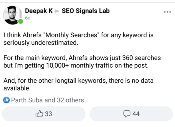 Ahrefs is Not accurate