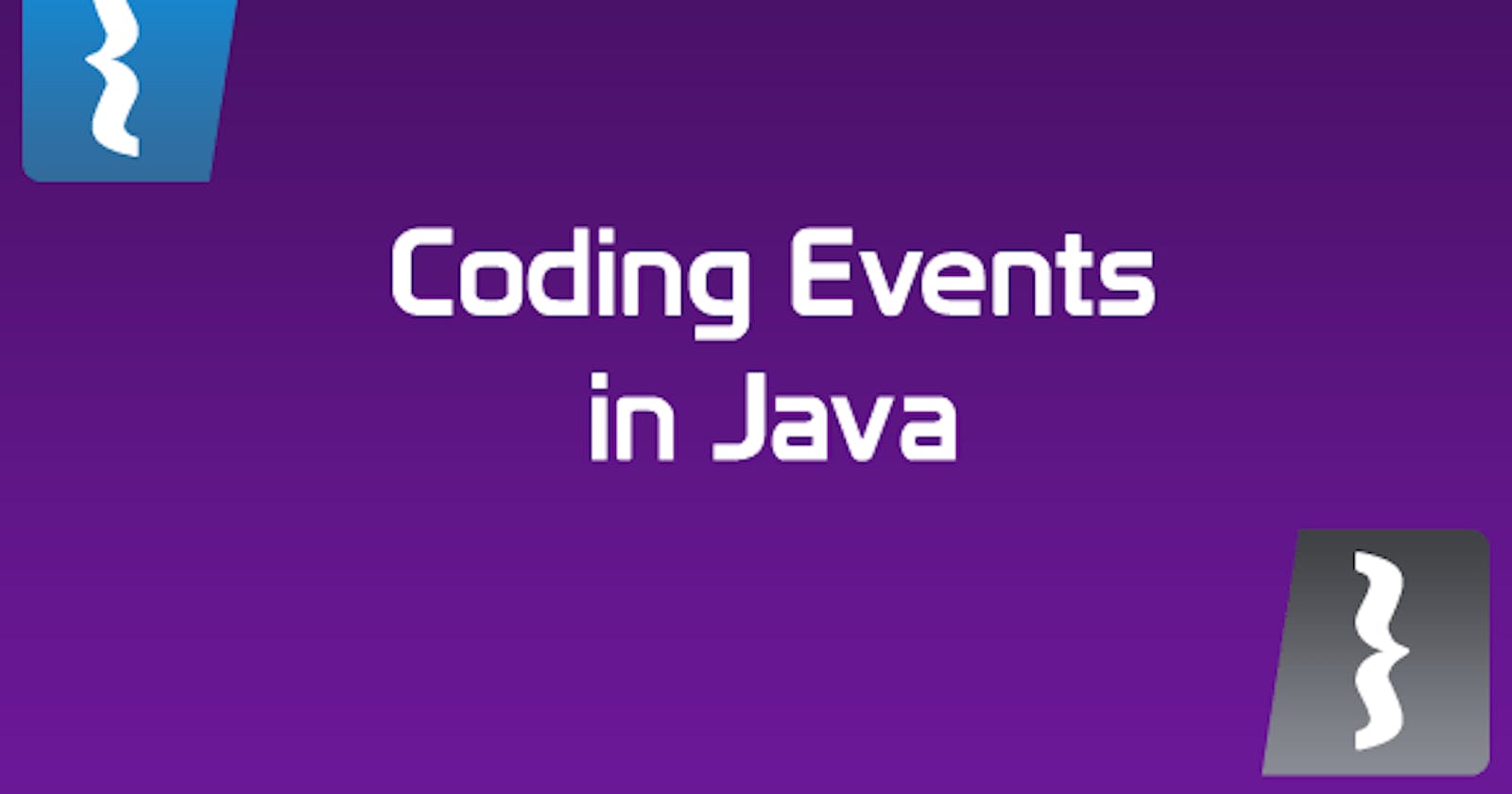 Designing and Coding Event Management in Java