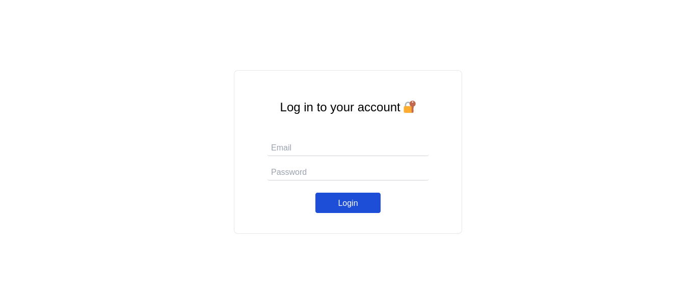 Preview of Login Page
