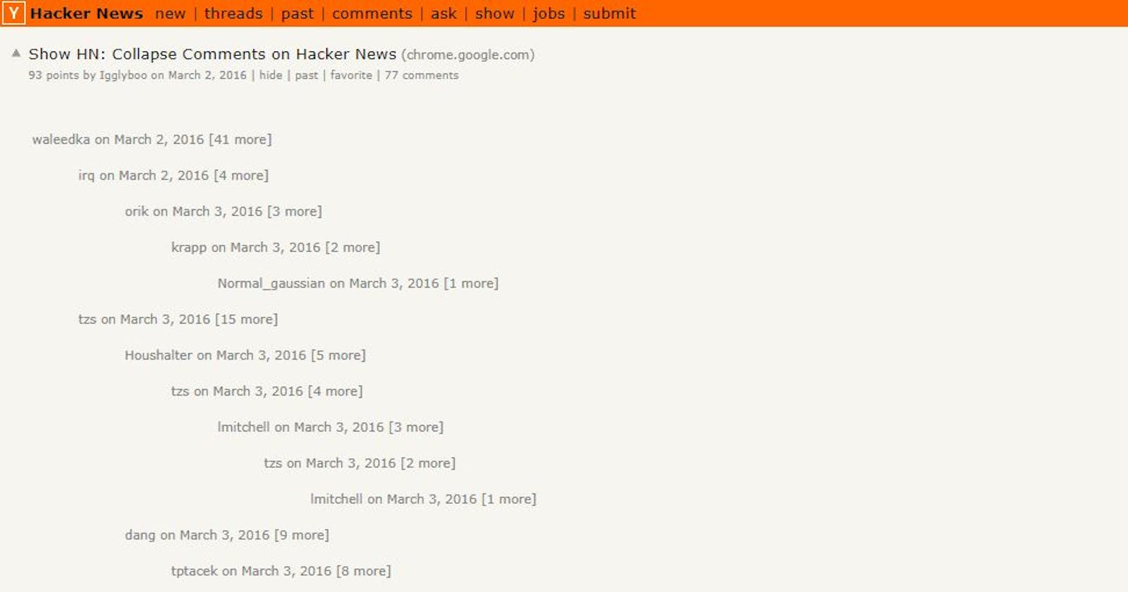 Hacker News Toggle Comments