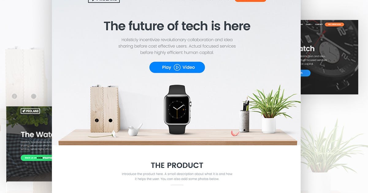 product landing page example