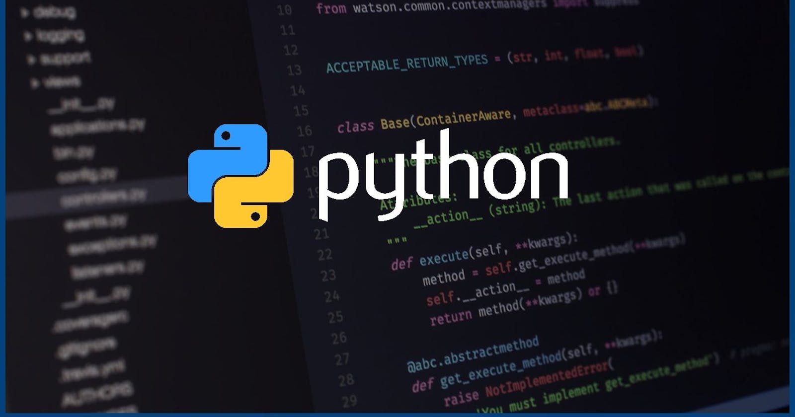 You are coding the wrong way in Python if you aren't using these two libraries