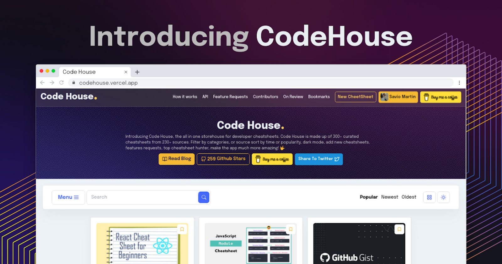 Introducing Code House - Biggest Store of Cheat sheets 👨‍💻