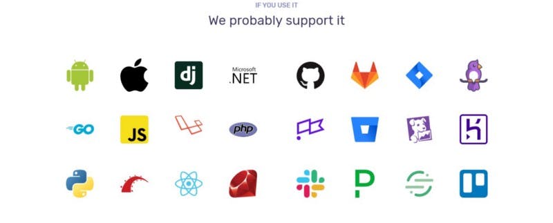 Sentry supported languages and frameworks