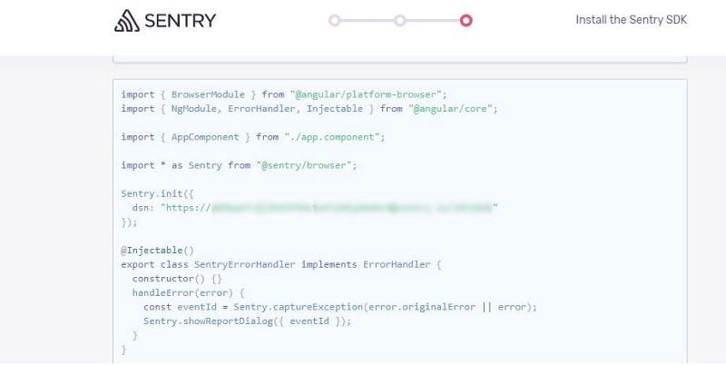 You can find the DSN value in Sentry.init