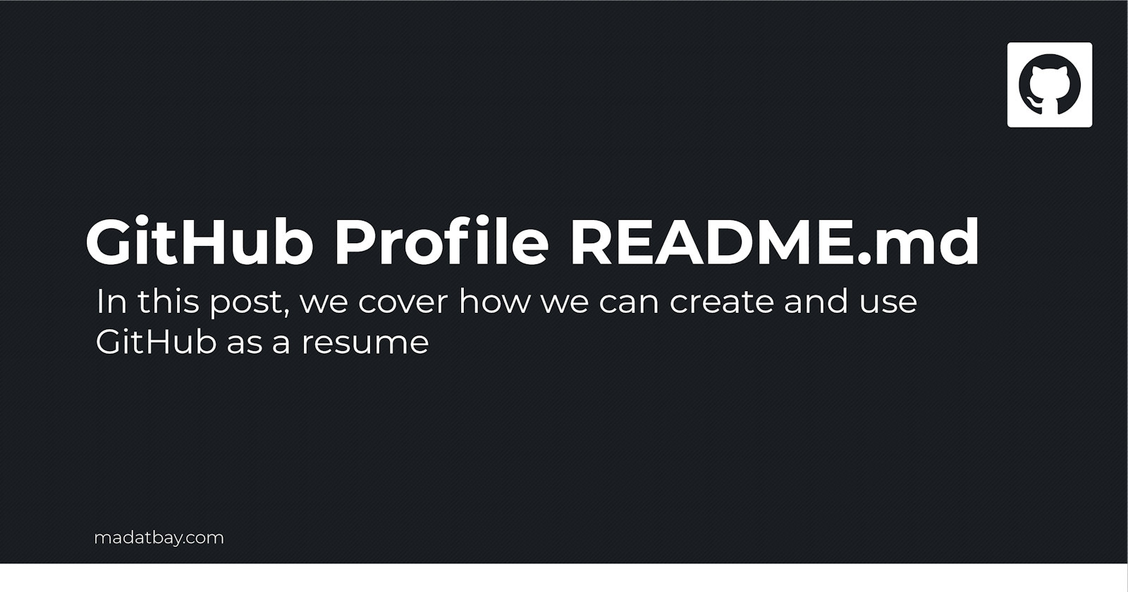Create stunning resume on GitHub with GitHub Profile README.md