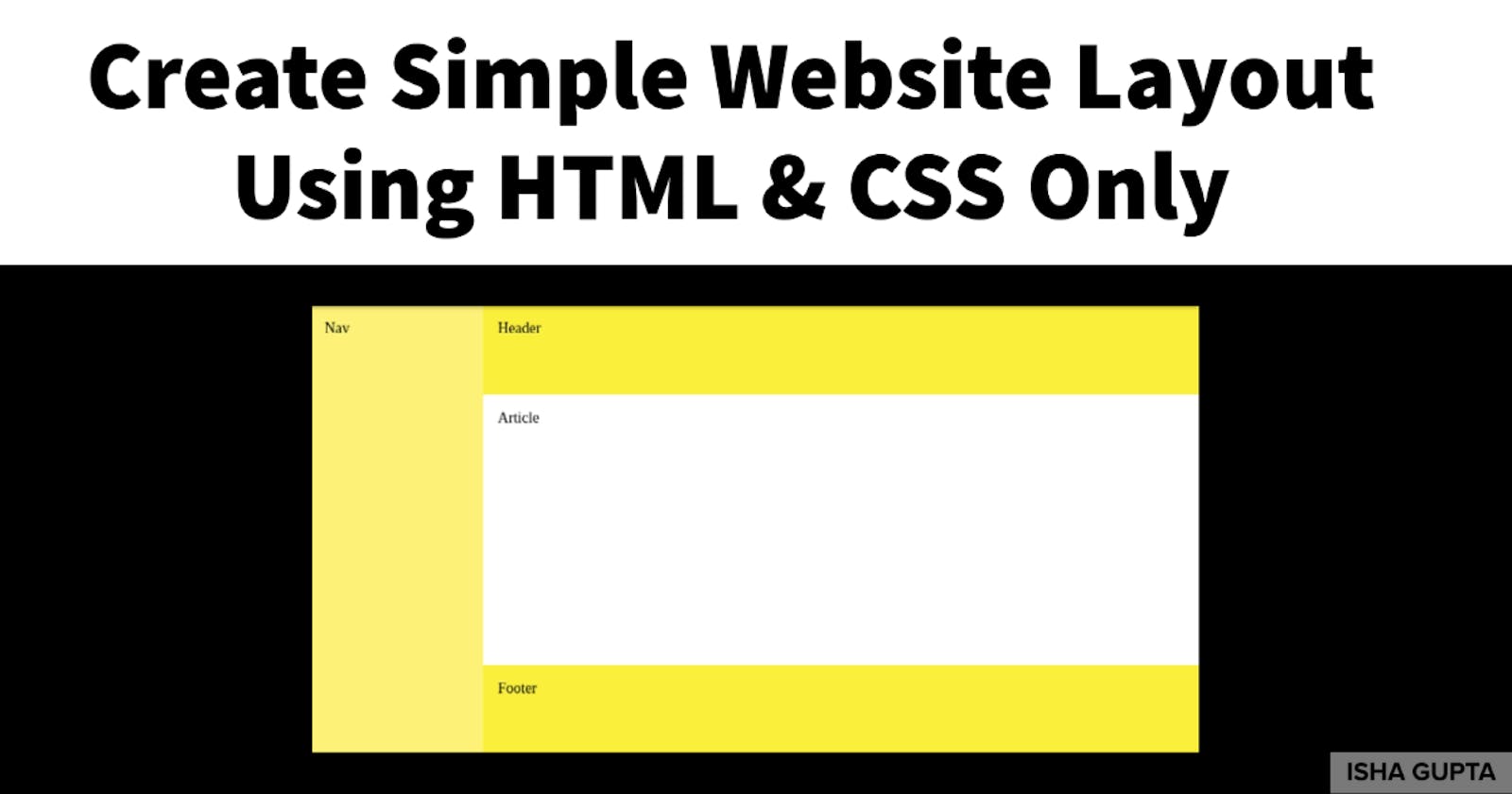 Create Simple Website Layout Using HTML & CSS Only