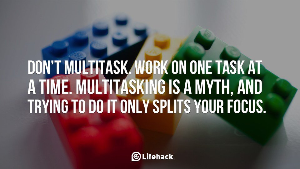 motivational words to stop multitasking