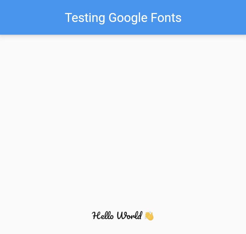 Google font loaded as a theme