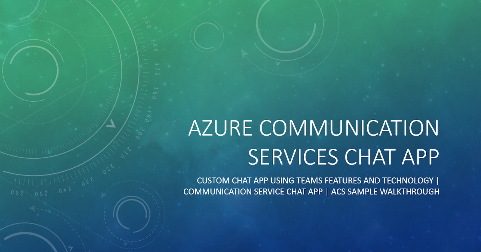 Azure Communication Services Group Chat App