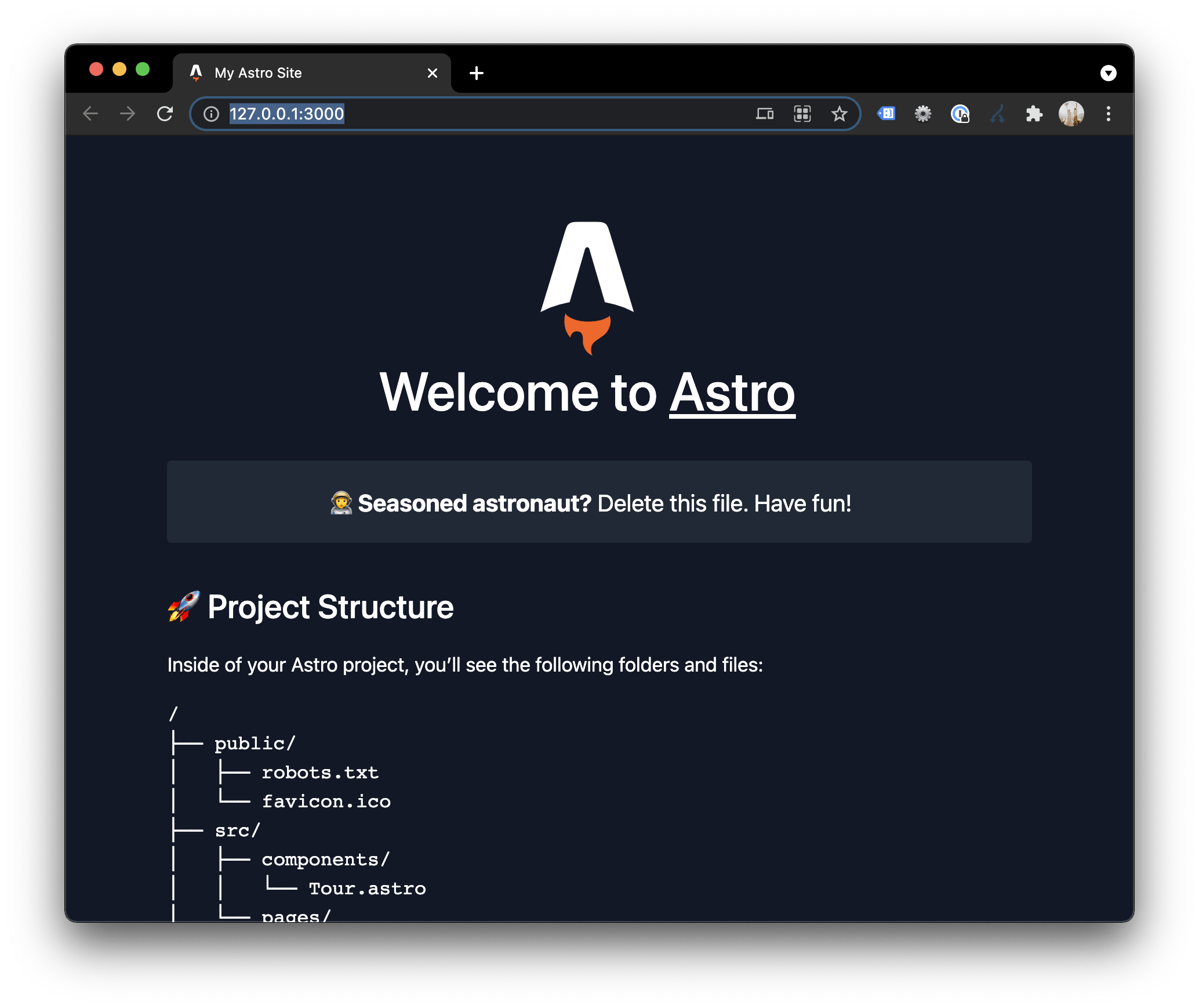 Astro first look