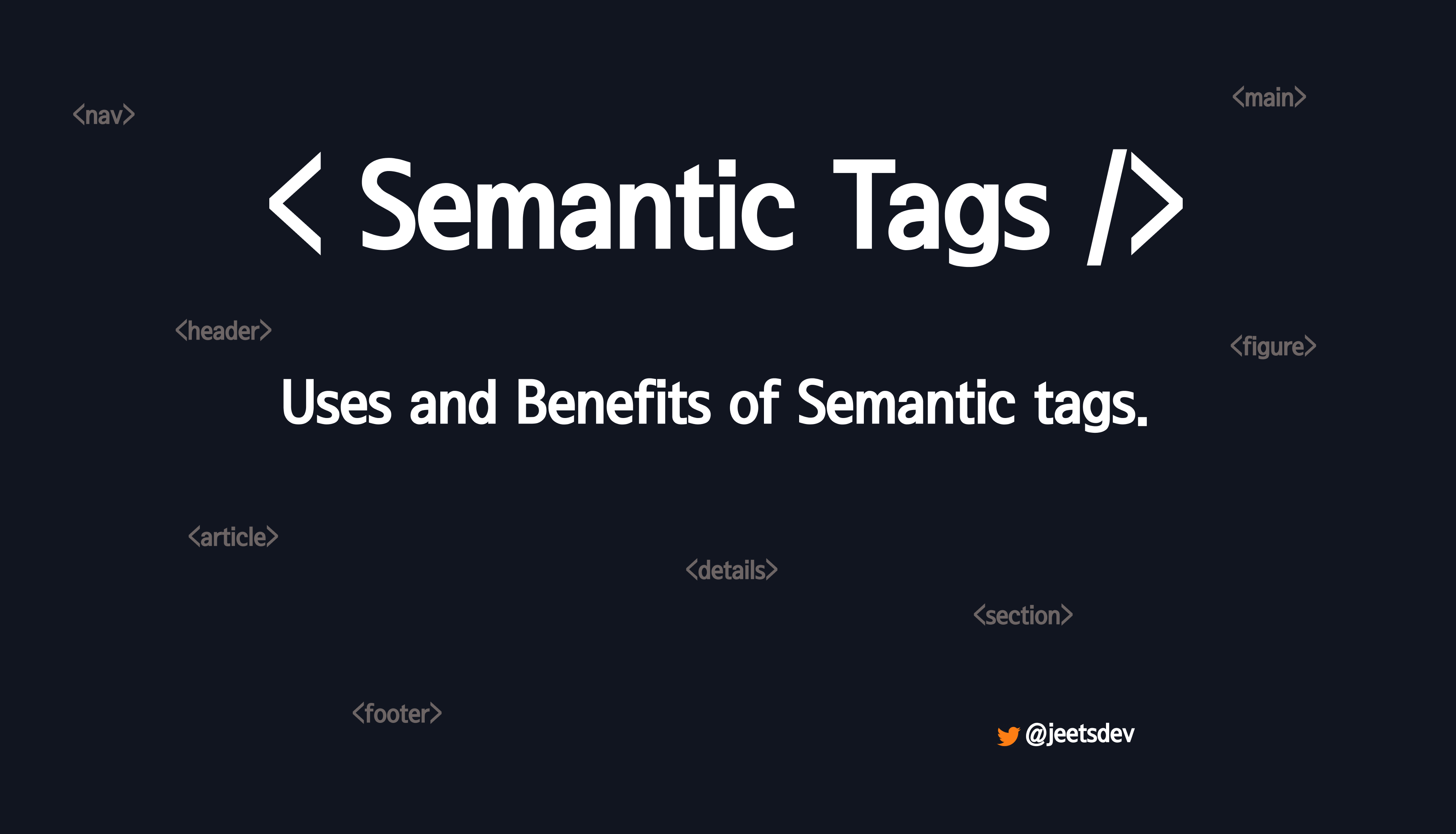 list of semantic html tags