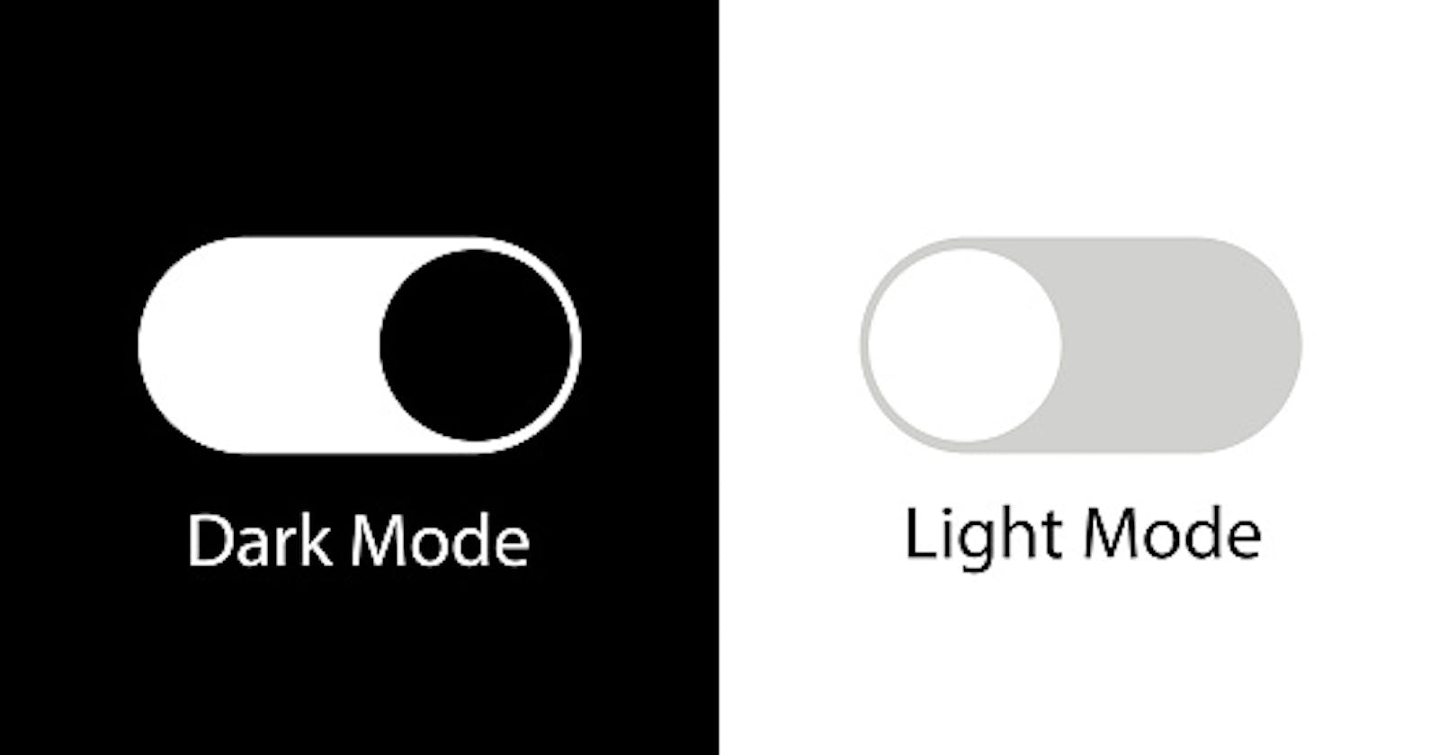 Dark and Light Mode using CSS and JS
