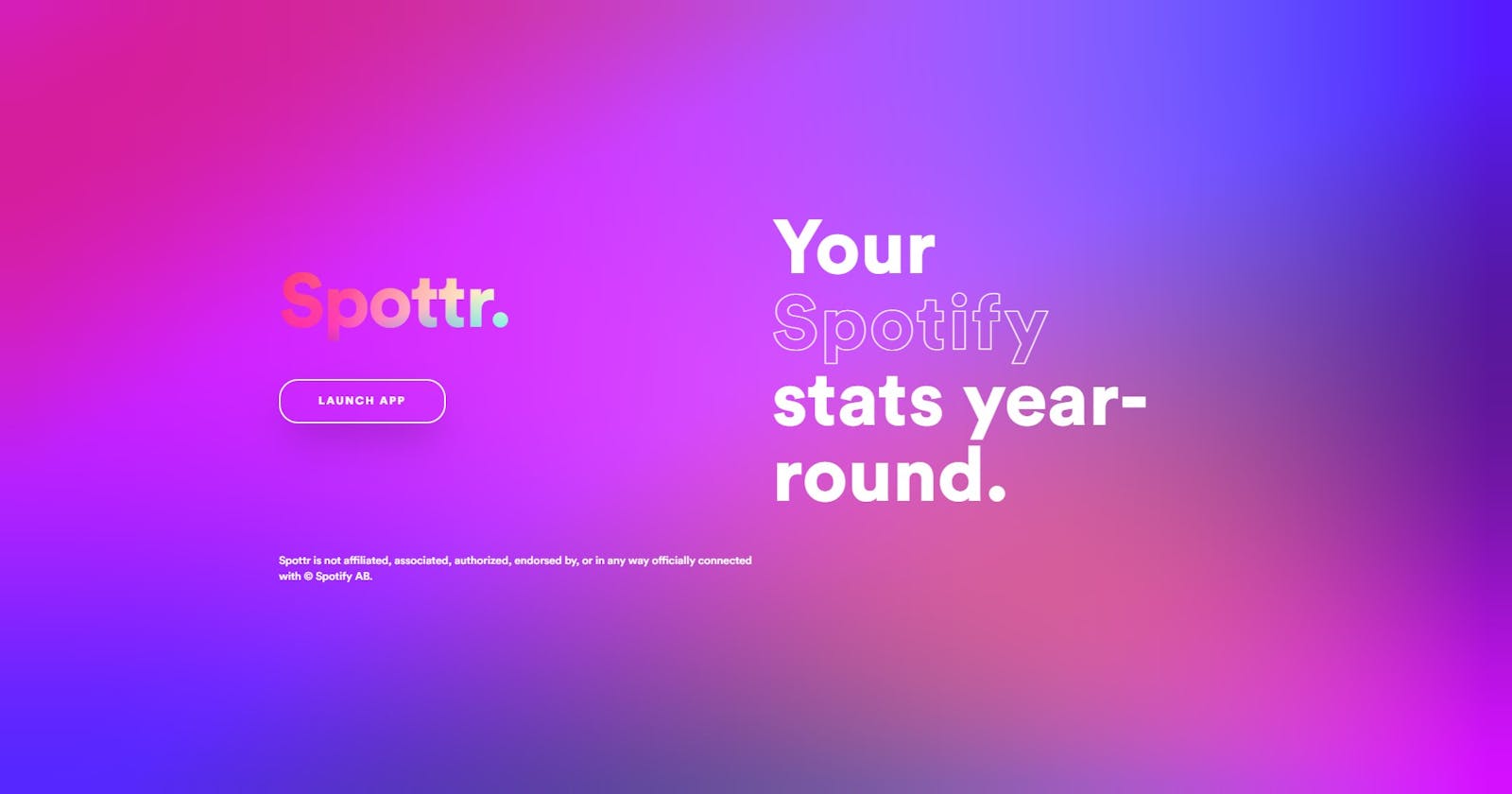 🎉 Introducing Spottr - Your Spotify Stats Year-Round
