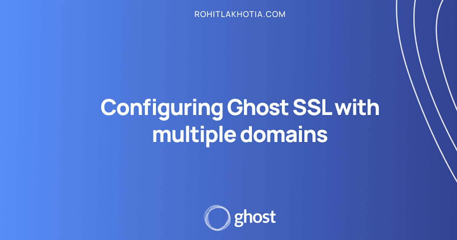 Configuring Ghost SSL with multiple domains