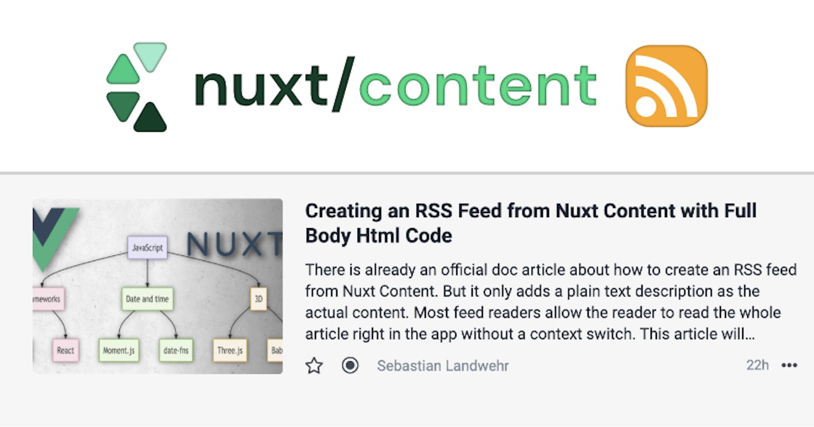Creating an RSS Feed from Nuxt Content with Full Body HTML