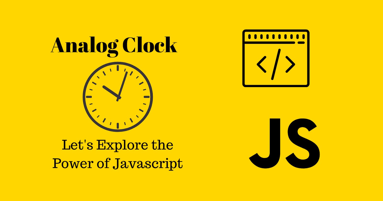 Analog Clock Using HTML,CSS & JS ⚡