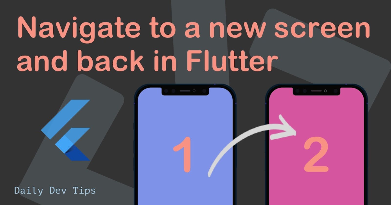 Navigate to a new screen and back in Flutter