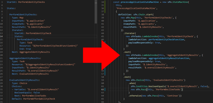Converting an AWS Step Function to use CDK