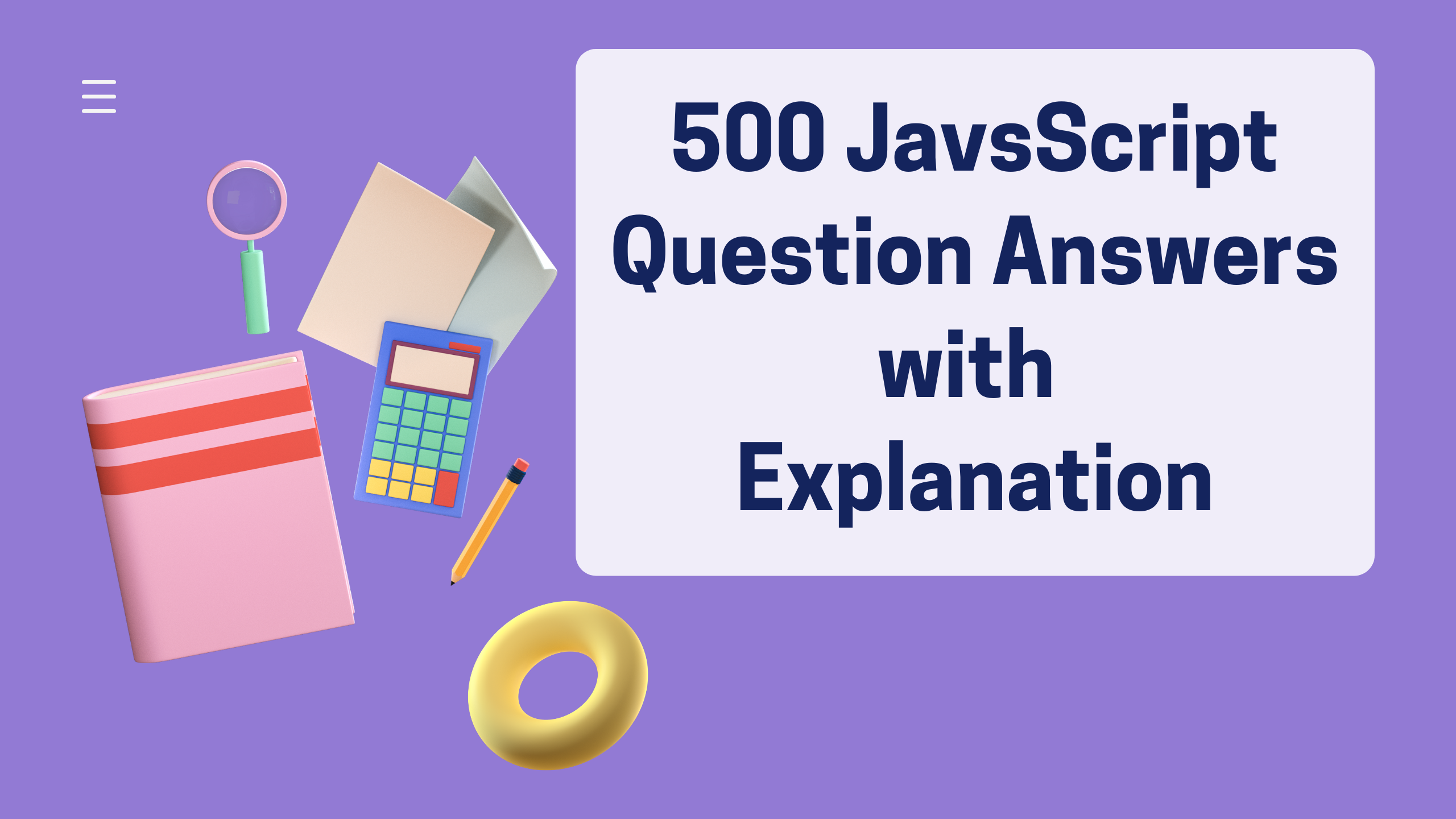 500 JavaScript Questions with Answer