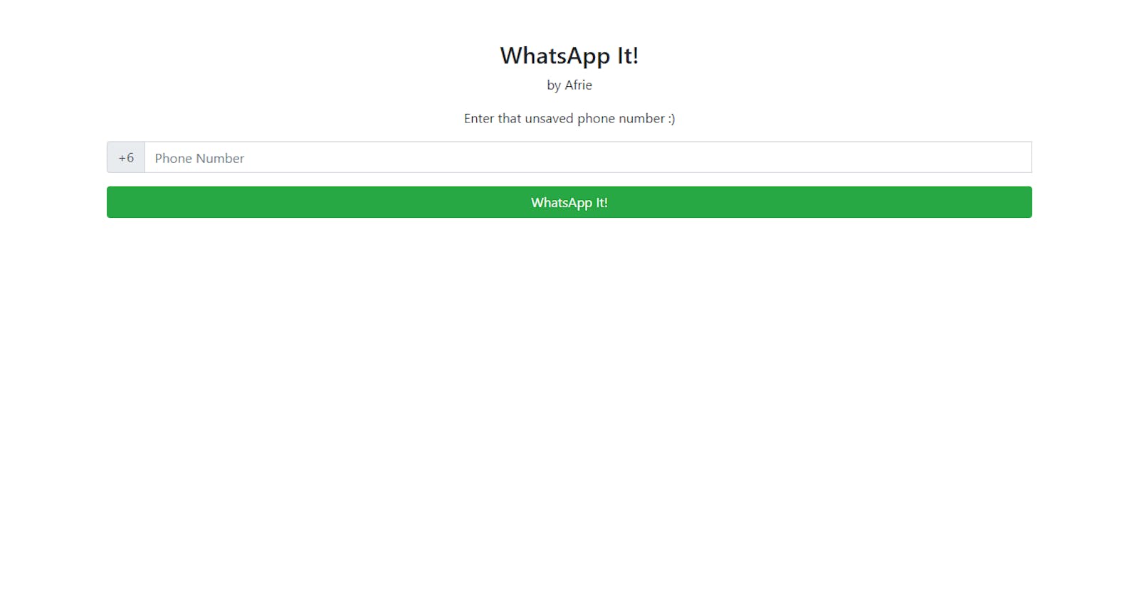 WhatsApp It! – My first useful app