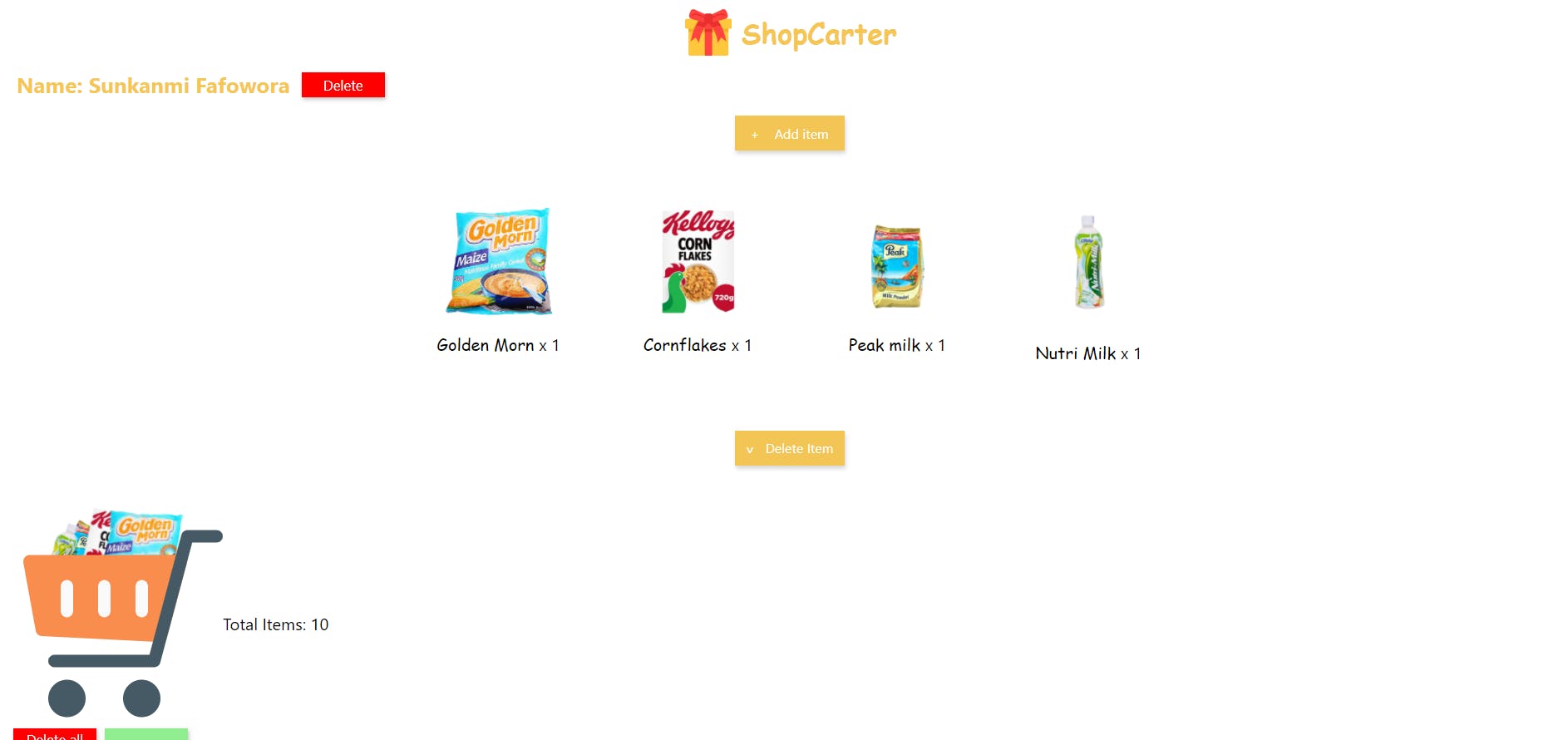 ShopCarter homepage