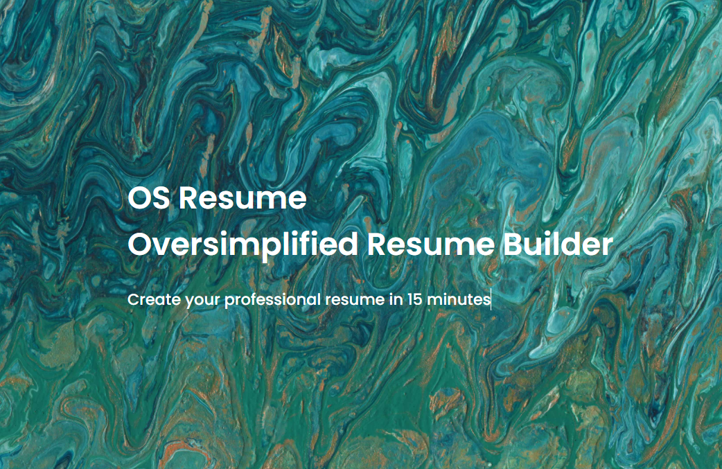 Introducing OS Resume (Oversimplified Resume Builder)