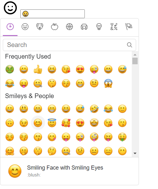 How to add an emoji picker to an input field in react app