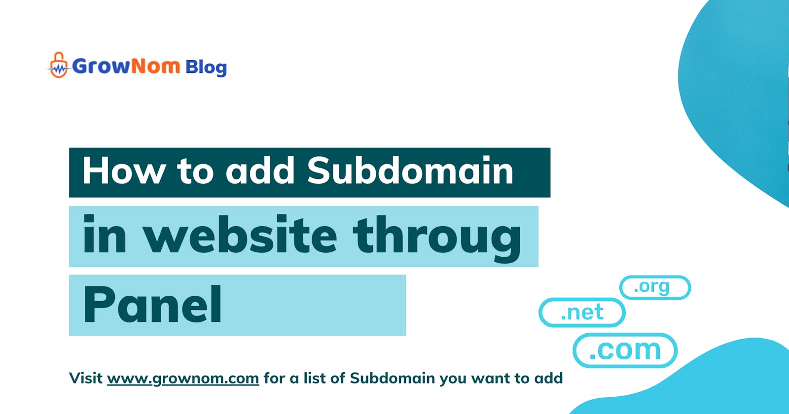 How to add Subdomain in Website Panel