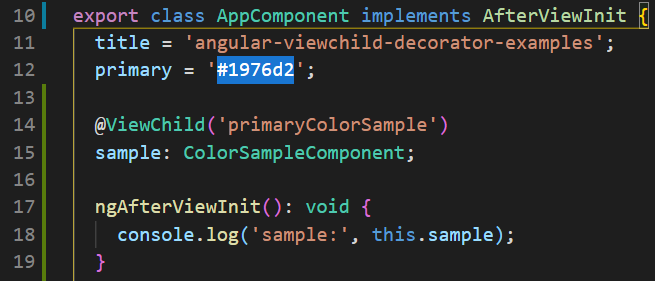 Definindo uma template variable de um componente como seletor para o @ViewChild