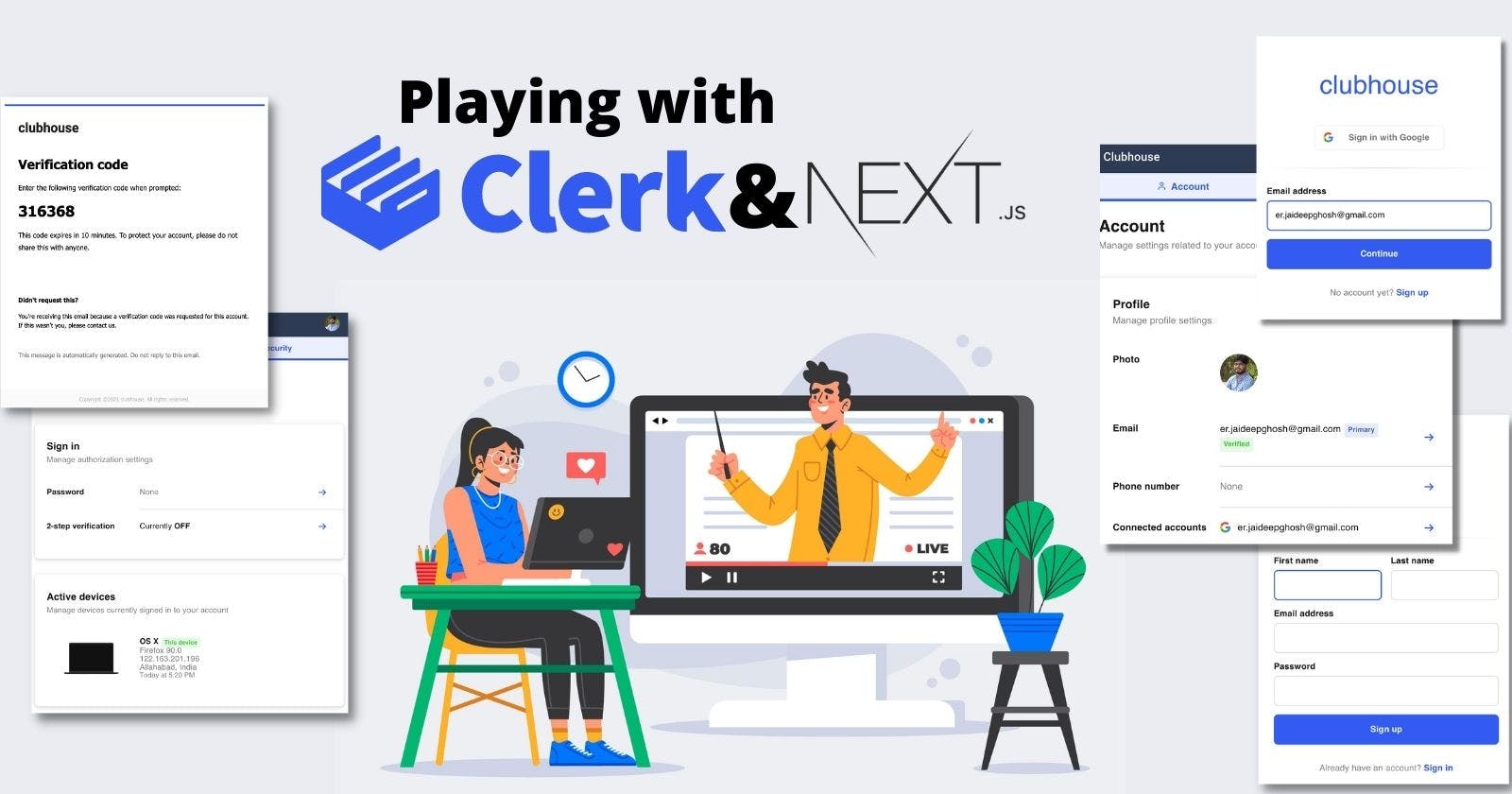 Playing with Clerk and Next.js