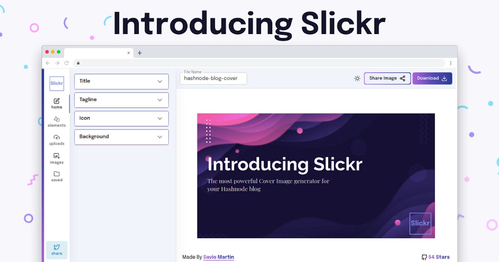 Introducing Slickr - Powerful Cover Image generator ✨️
