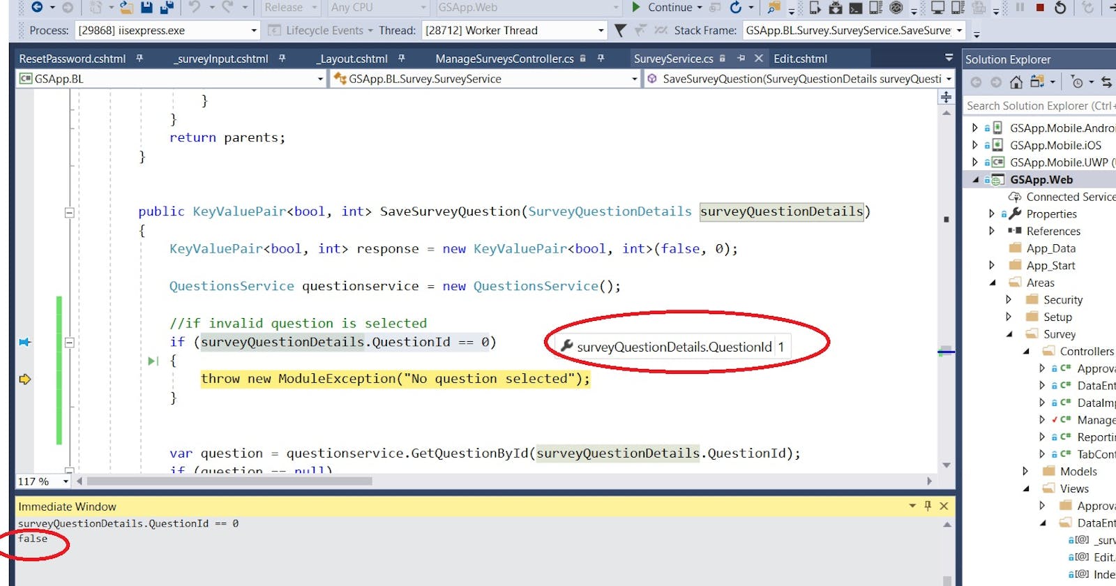 Code inside if statement executes while condition is false (Asp.Net MVC, C#)