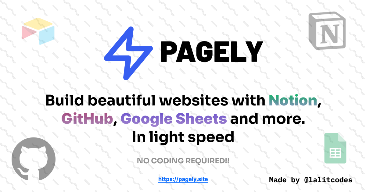 Pagely - Build blazing fast websites with Notion in light speed ⚡️