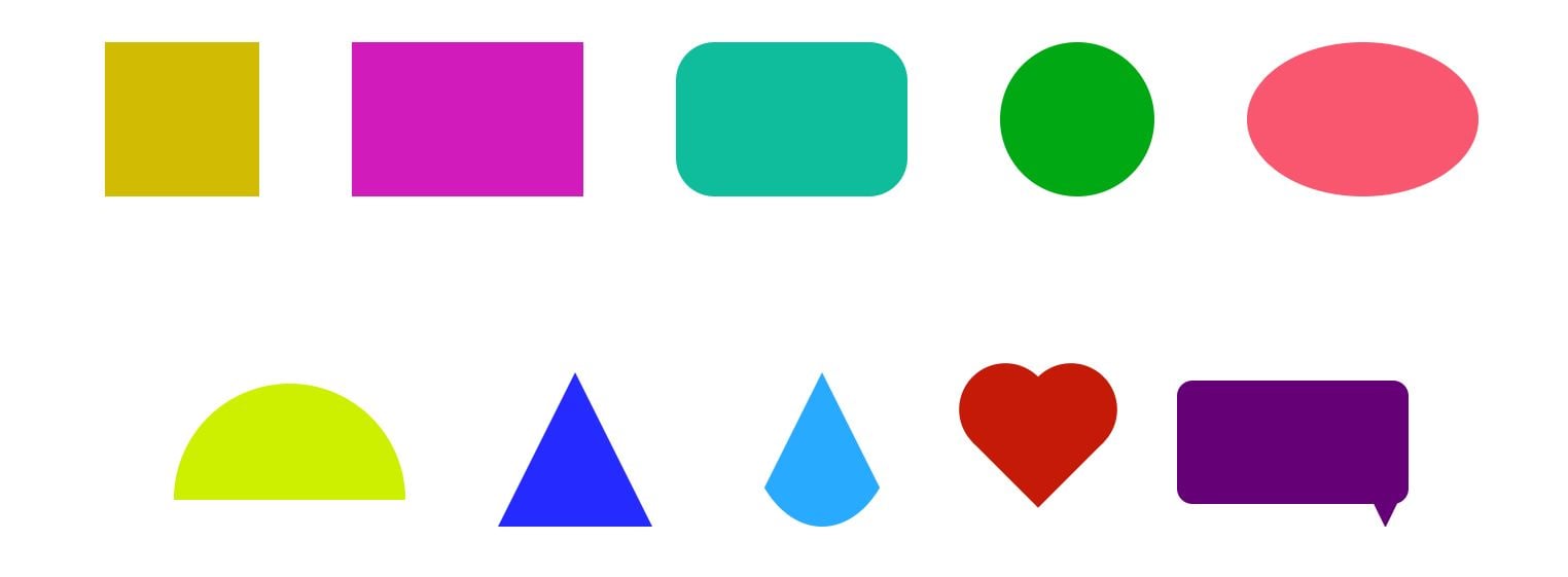 10 Super easy CSS Shapes for beginners