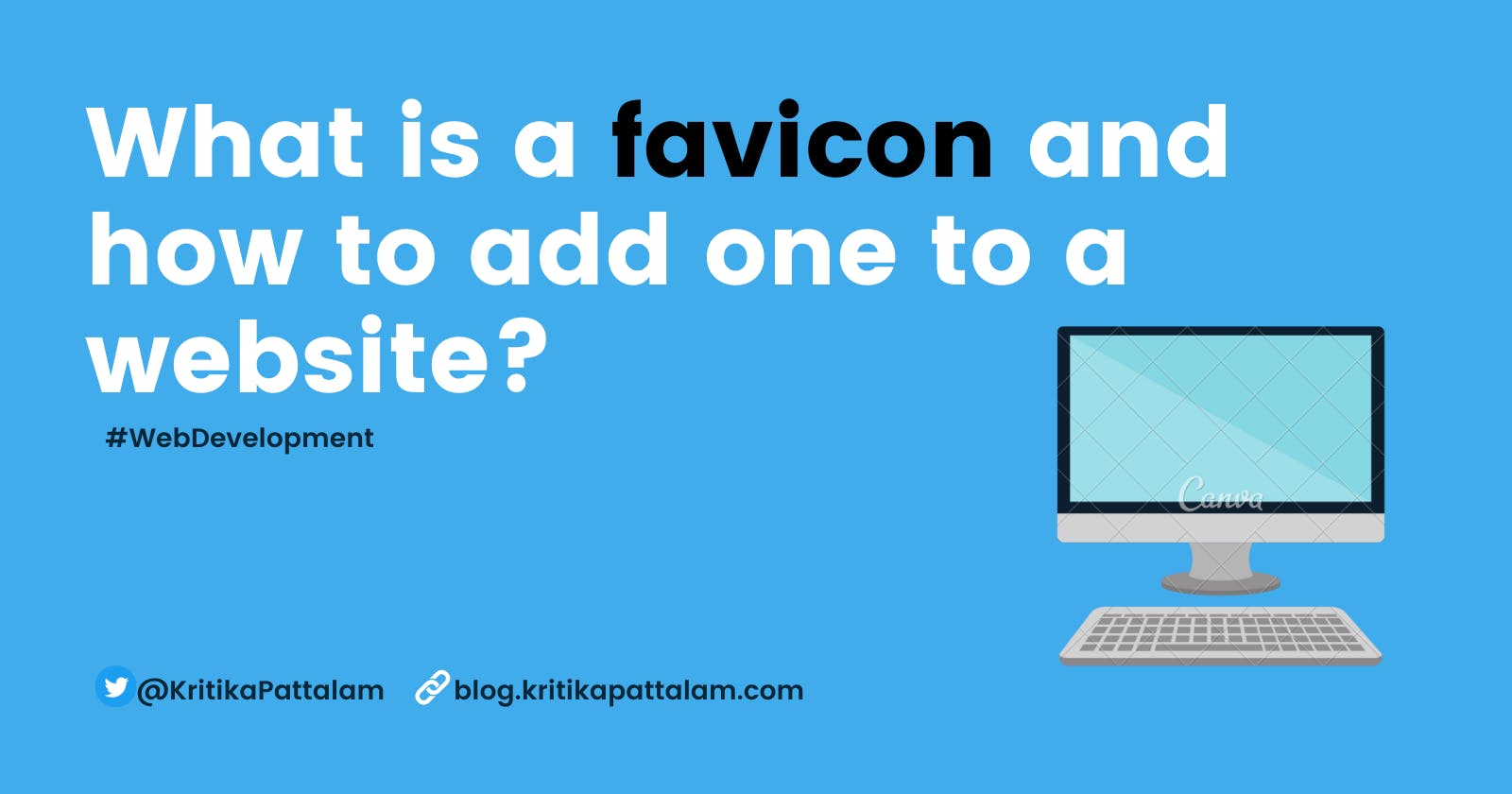How to add a favicon to a website in a single line of HTML?