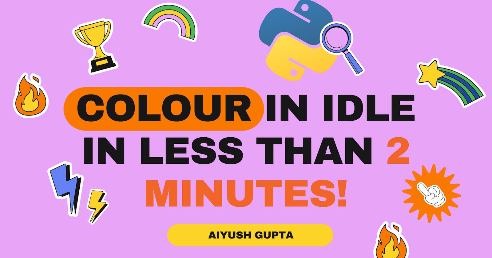 Printing COLOUR in IDLE in less than 2 minutes!