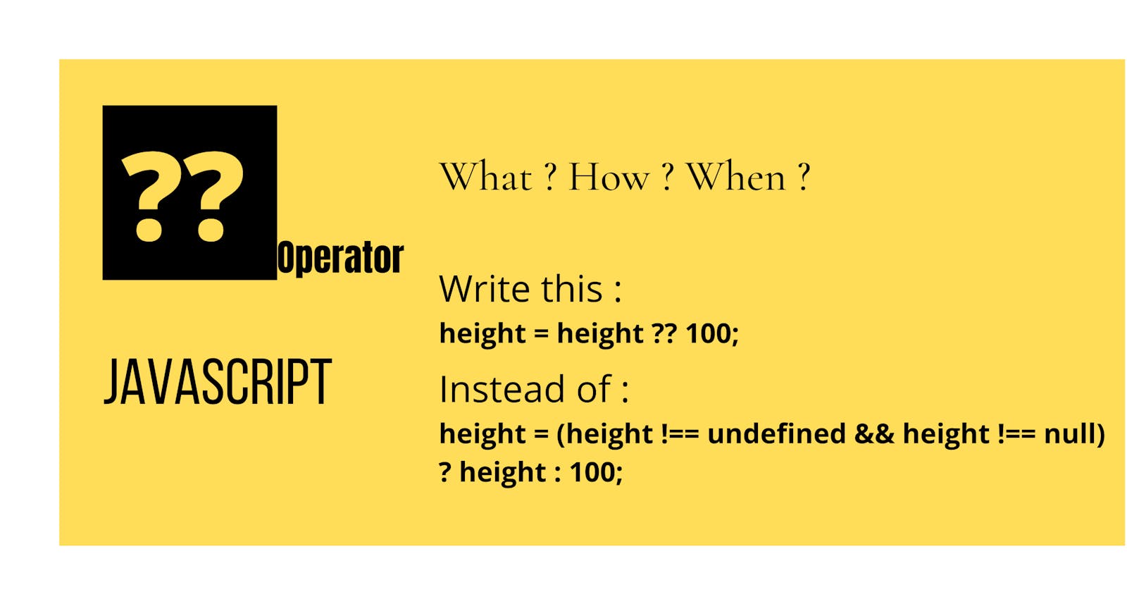 The `??` Operator ( Nullish coalescing operator ) in javaScript