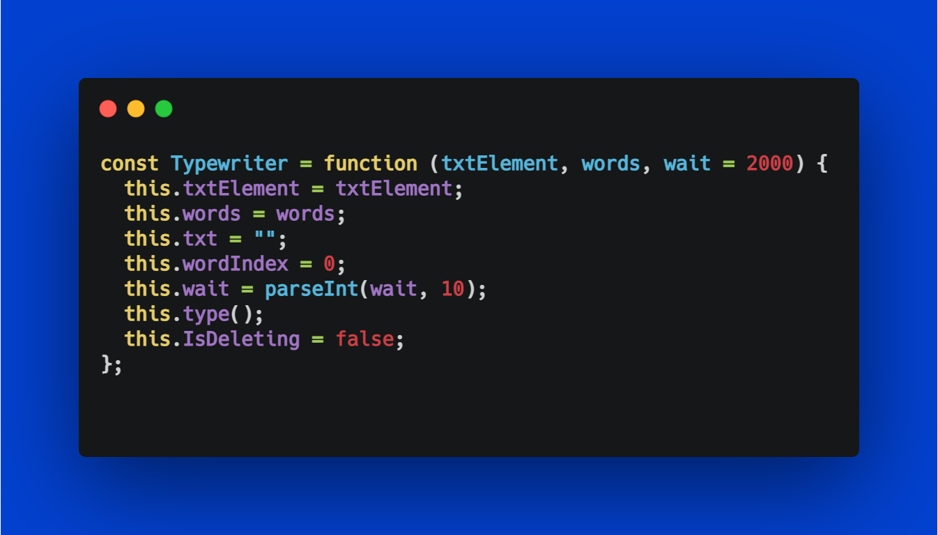 JavaScript Typewriting