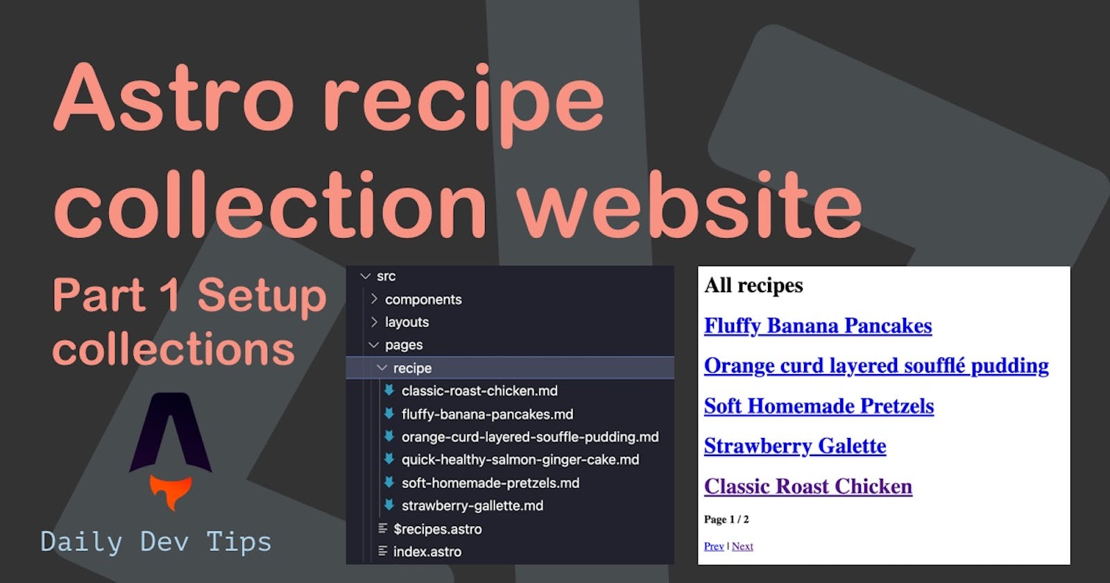 Astro recipe collection website - Part 1 Setup collections