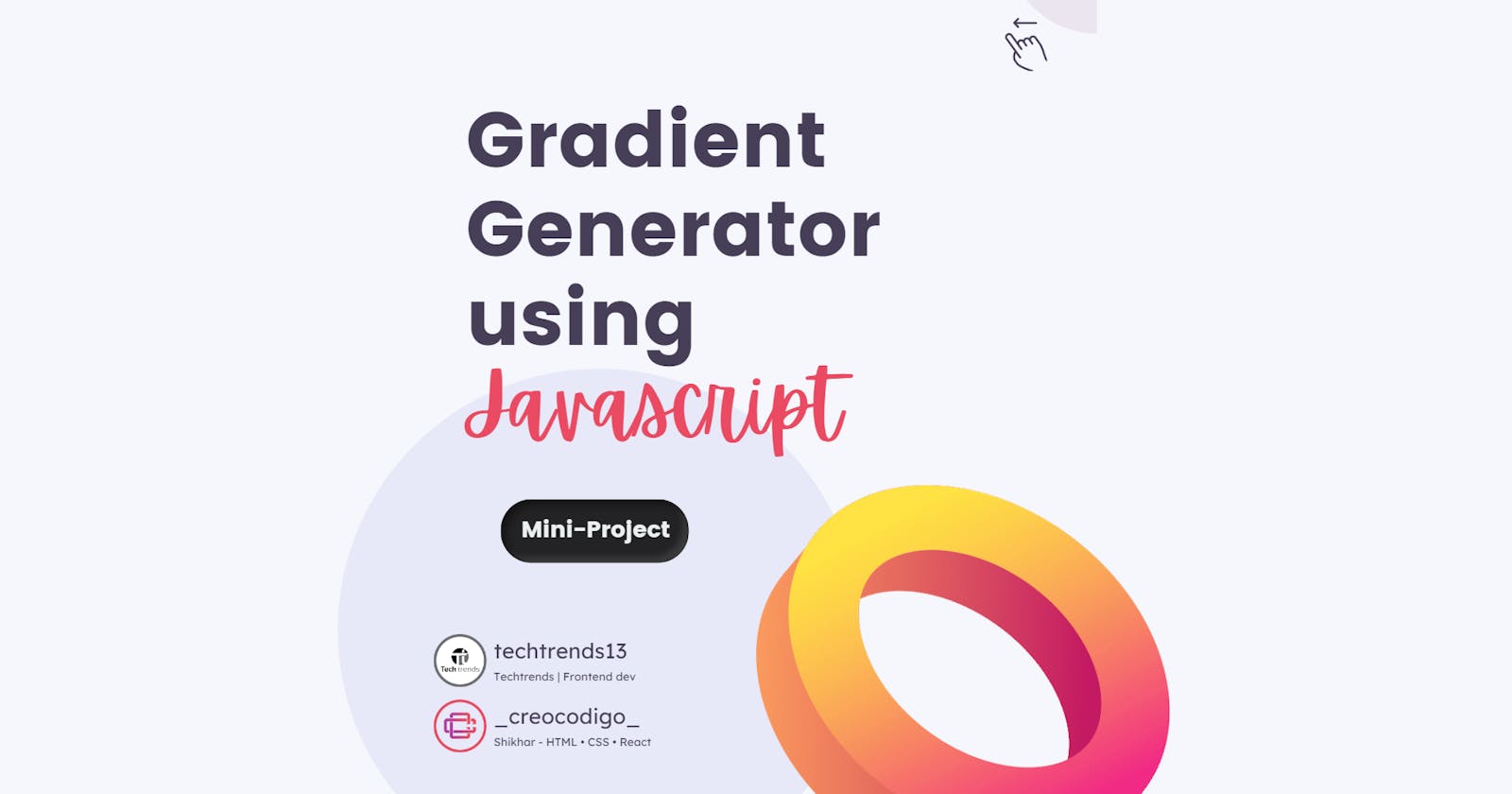Gradient Generator using Javascript