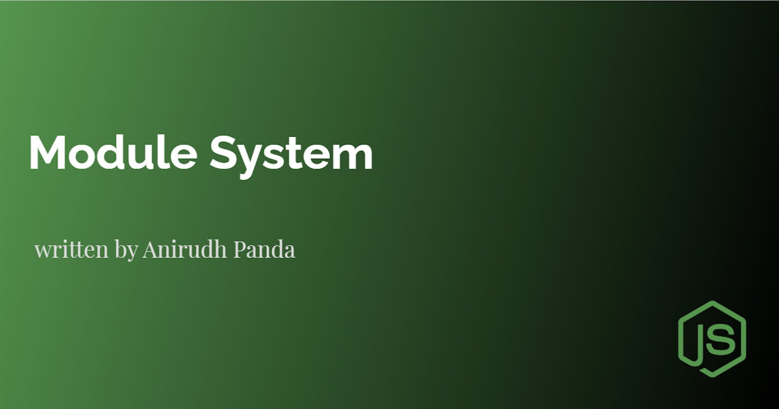 Module System - Node JS