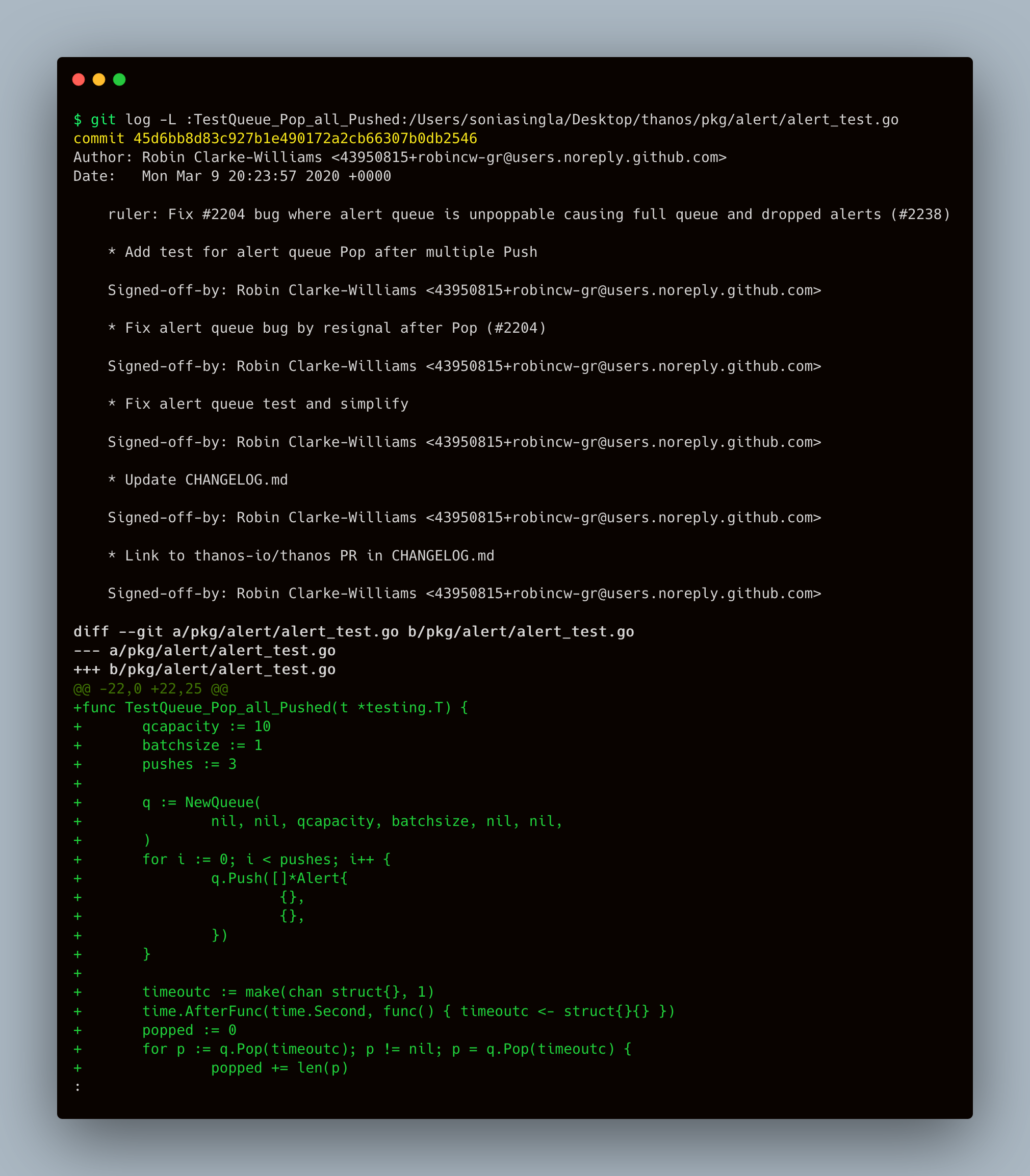Git - Tracking method/function history