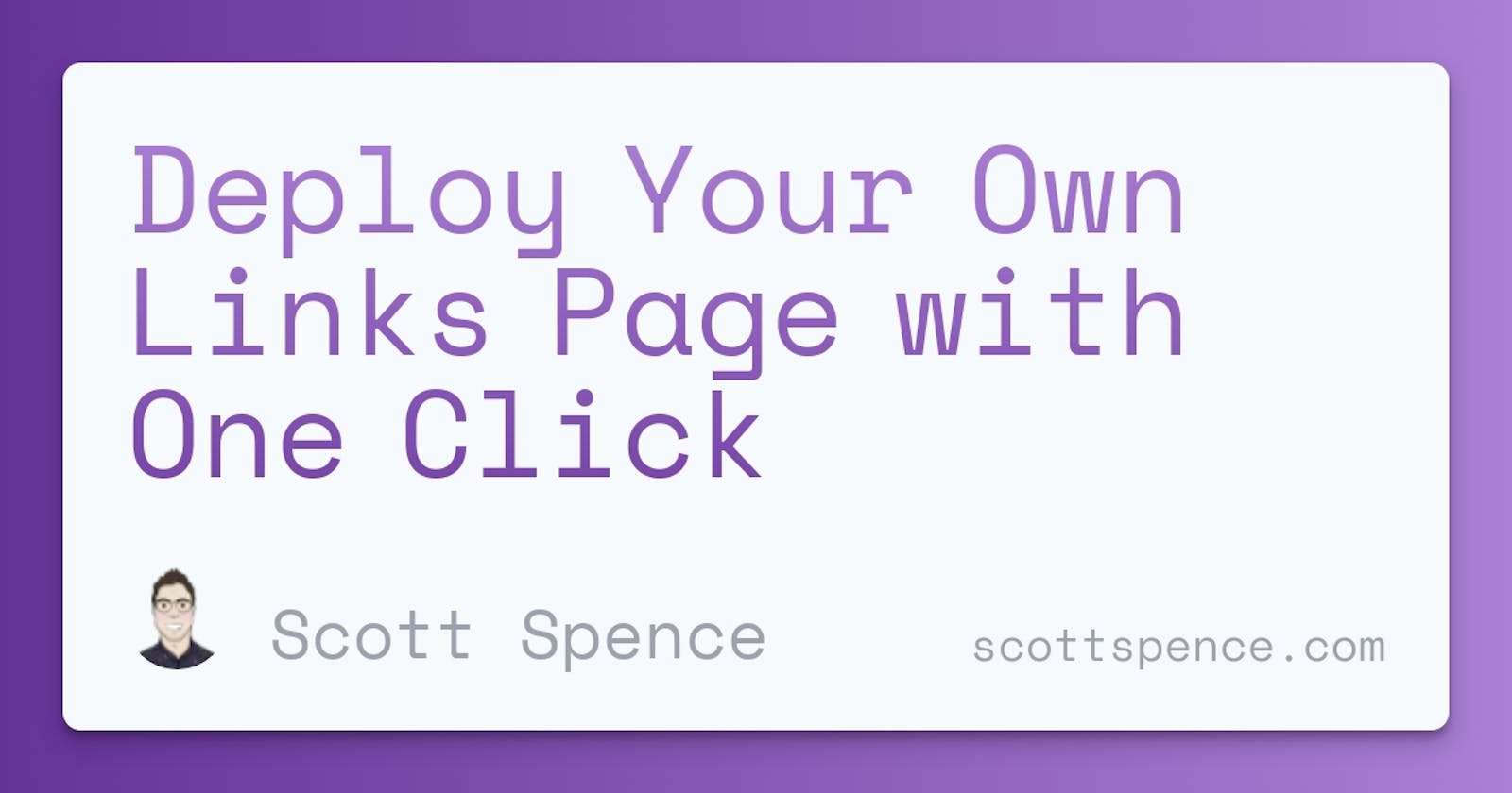 Deploy Your Own Links Page with One Click