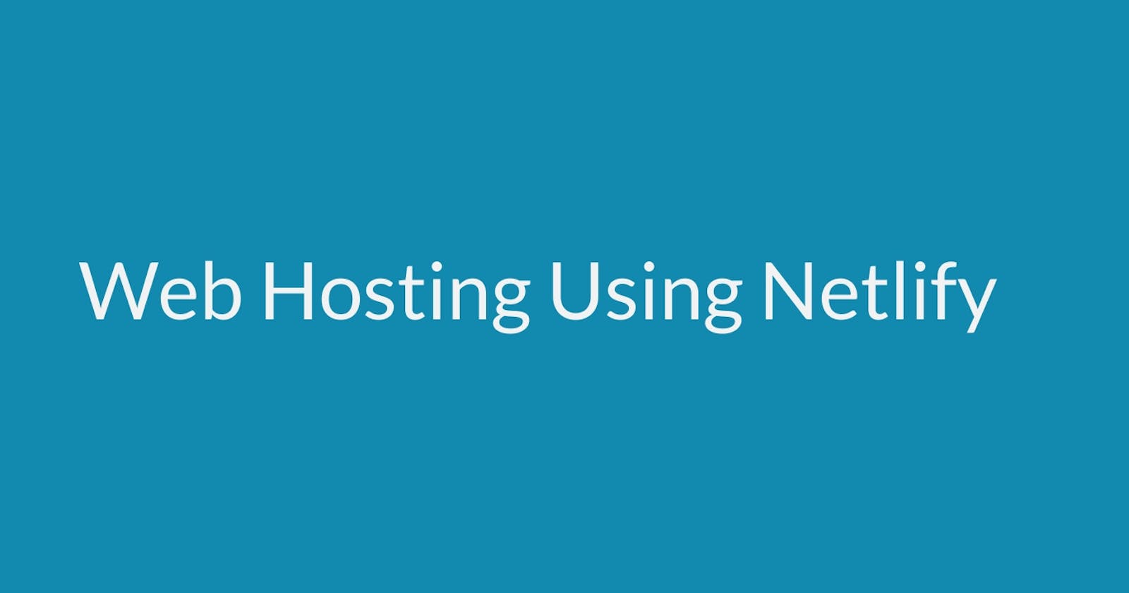 Web Hosting using Netlify